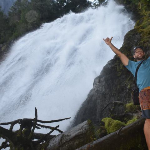 Man Enjoying Adventure