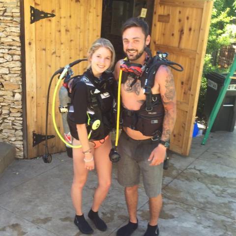 Two People in Scuba Gear